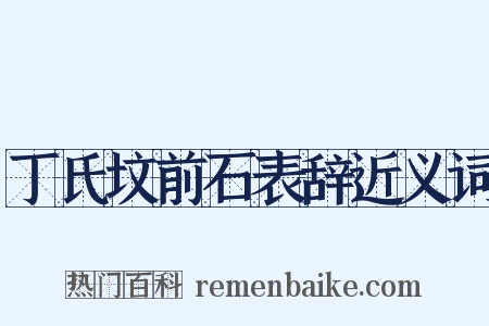 丁氏坟前石表辞近义词是什么意思的图片